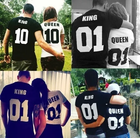 Familj King Queen Letter Print t-shirts Mor och dotter far Son Kläder Matchande Princess Prince