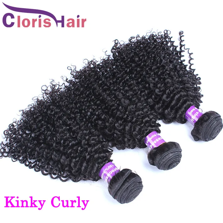 Deep Curly Raw Virgin Indian Brasilian Peruansk Malaysian Loose Body Wave Bunds obearbetade mänskliga hårväv Kinky Straight Ext2562439