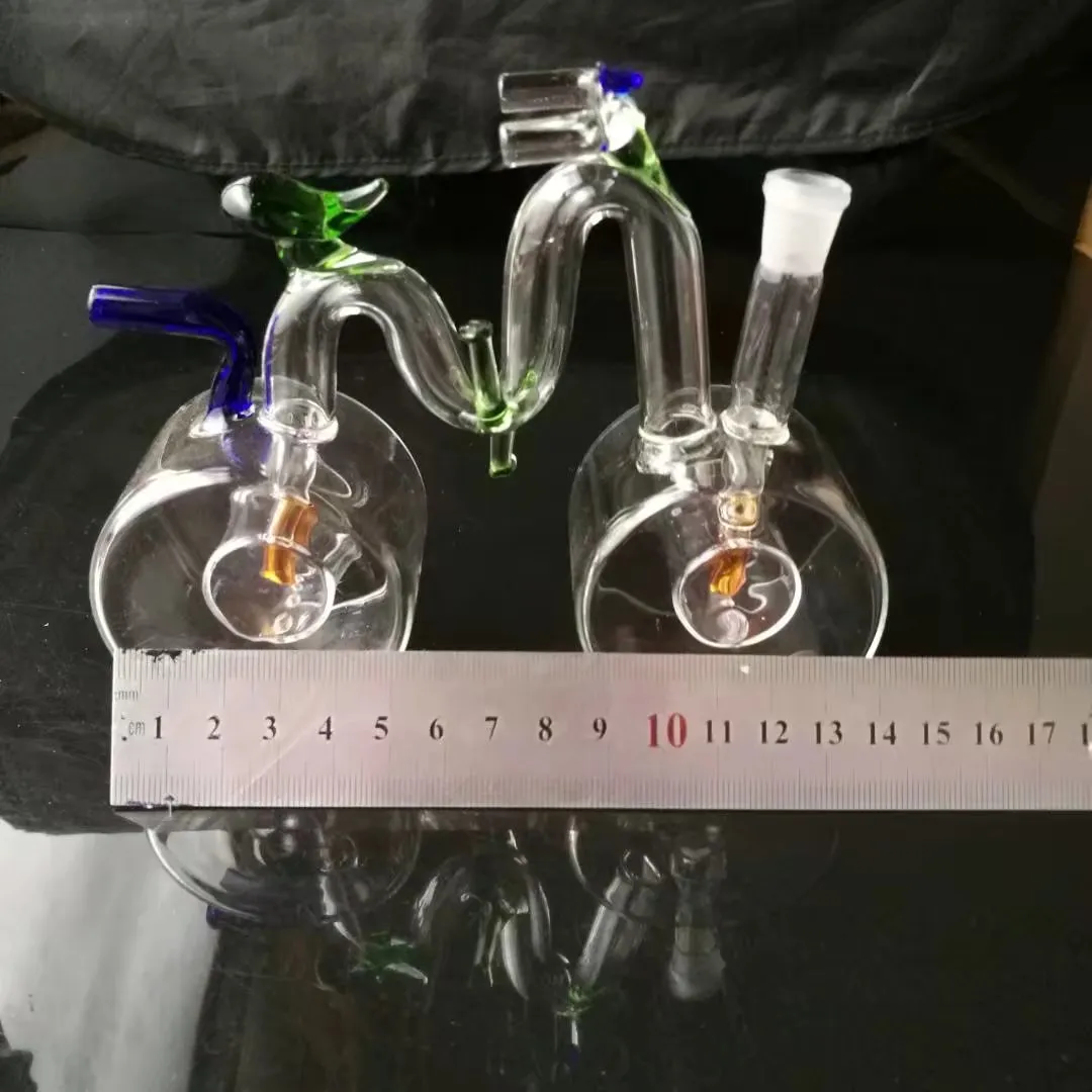 Accessoires de bongs en verre de narguilé de vélo ﾠ, Pipes à fumer en verre colorées mini-tuyaux à main multicolores Meilleure pipe en verre à la cuillère