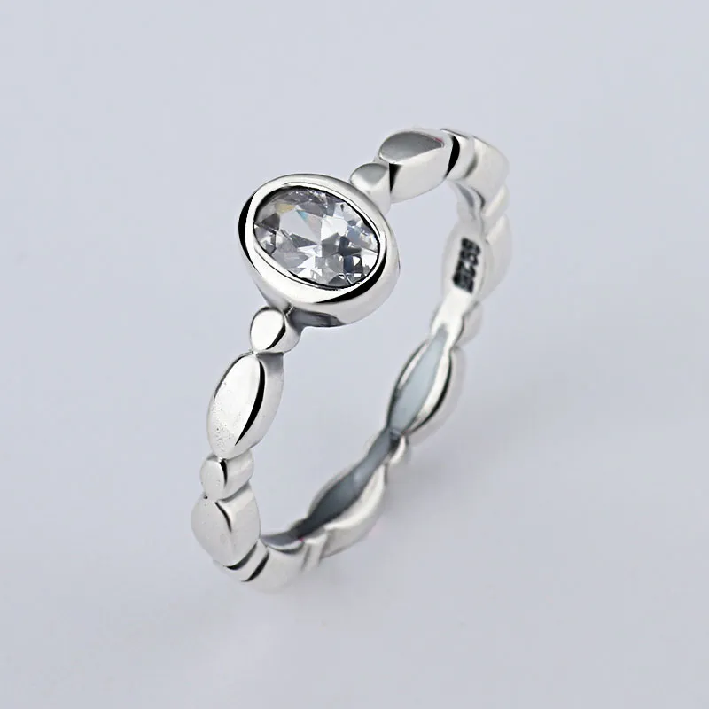 A wholesale Simple boutique rings 925 Silver Signature Ring Fit Pandora Cubic Zirconia Anniversary Jewelry for Women Christmas gift