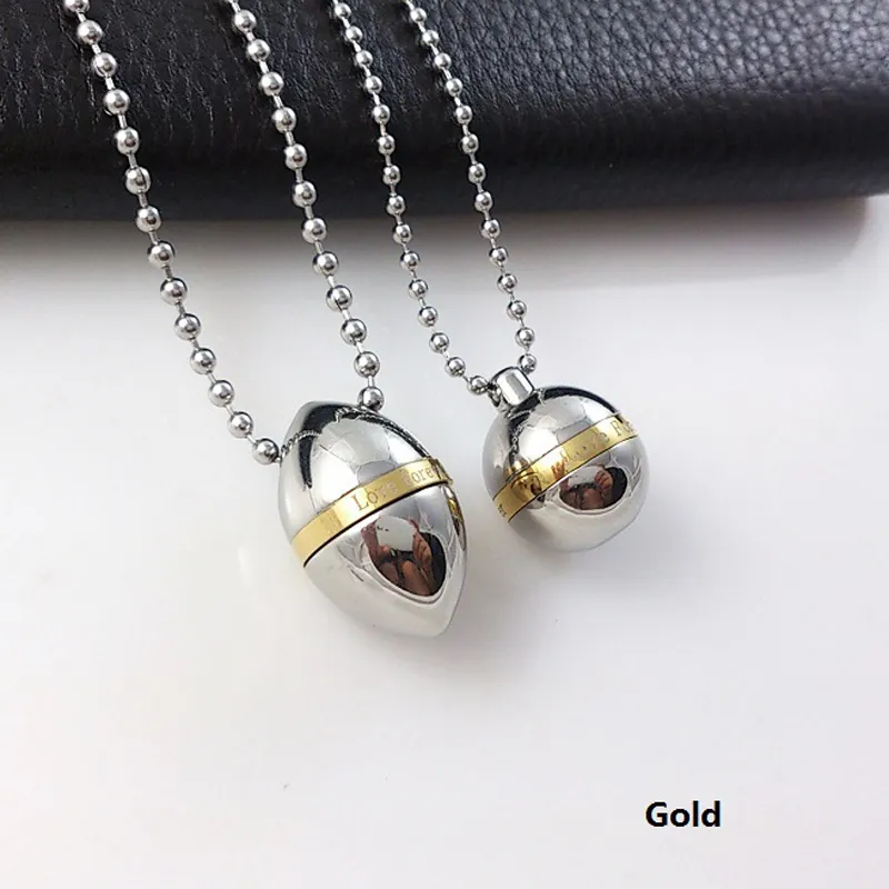 Açılabilir Parfüm veya Aşk Notları Paslanmaz Çelik Lockets Takı Oval Top Şişeler Kolye Severler Kolye Çiftler Malzemeleri Keepsake Forever Lover Hediye