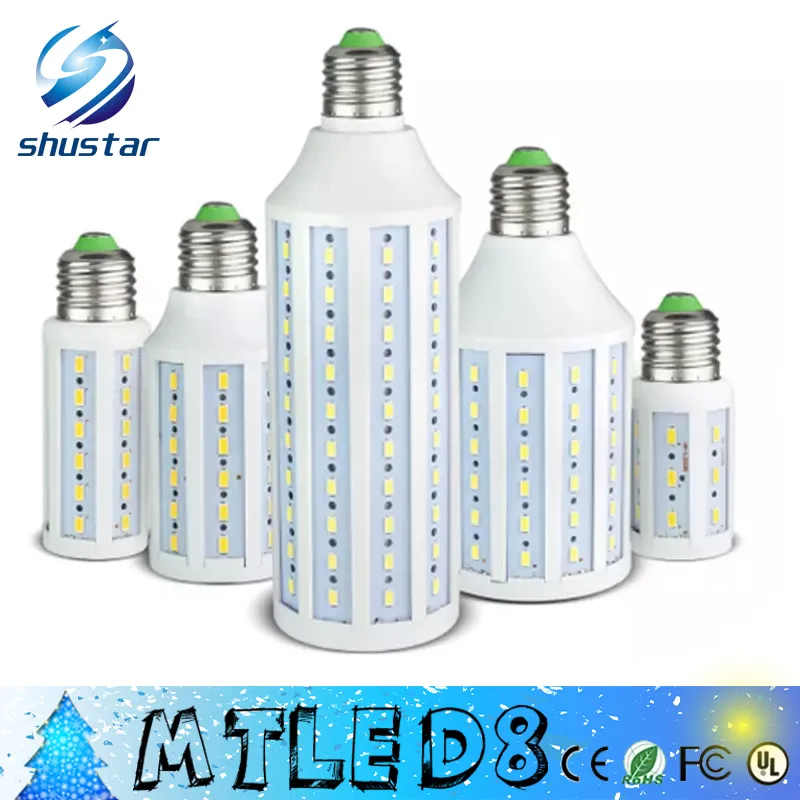 Ultra Bright LED Corn Light E27 E14 SMD 5630 85-265V 10W 15W 25W 30W 40W 50W 4500LM LED-lampa 360 grader LED-belysningslampa