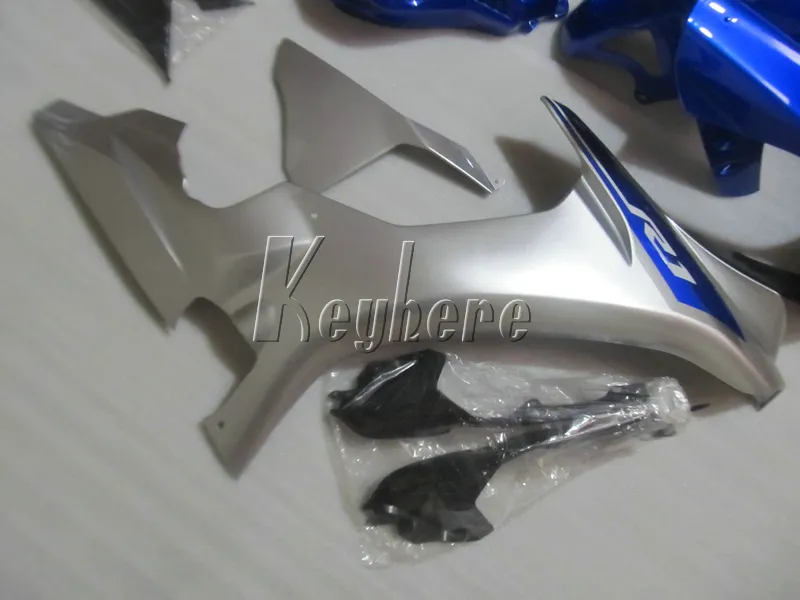 Kit de carenagem de carroceria de injeção para Yamaha YZF R1 09 10 11 12 13 14 conjunto de carenagens de prata azul YZFR1 2009-2014 OR12