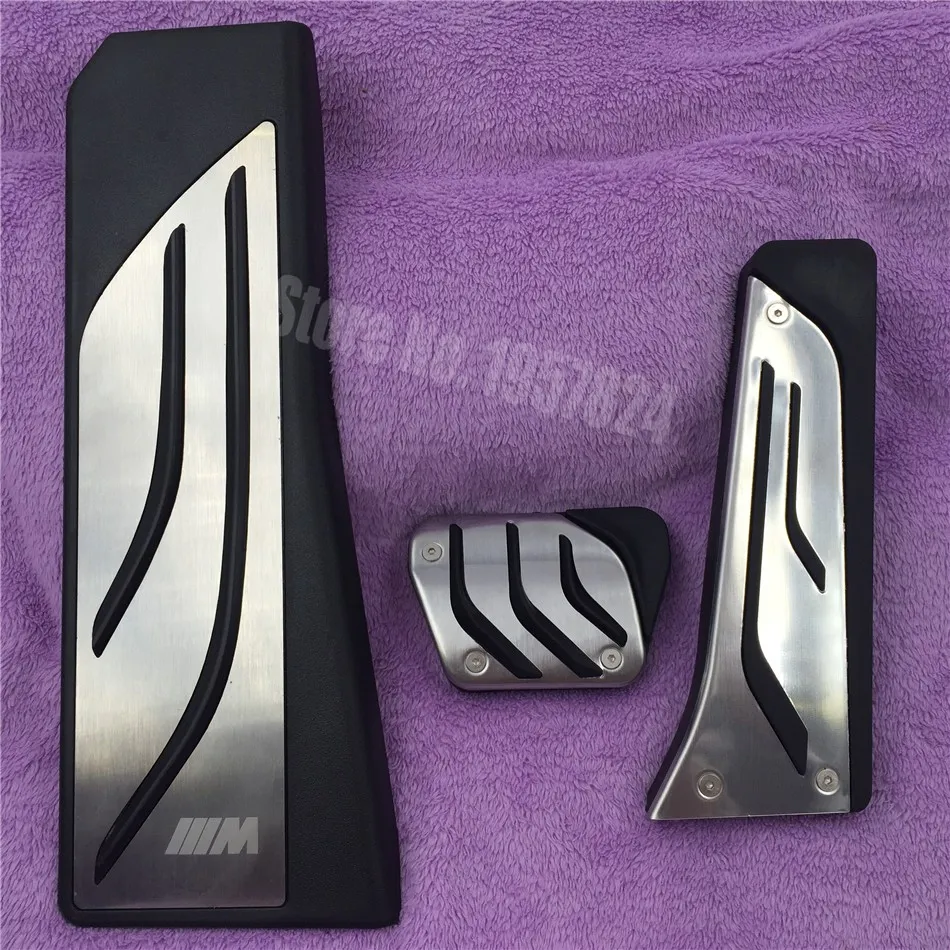 Non-Drilling !Gas Fuel Brake Footrest Pedal Plate Pad AT For BMW New 1 2 3 4 5 6 7 series GT X3 X4 X5 X6 Z4 F30 F31 F34 LHD!