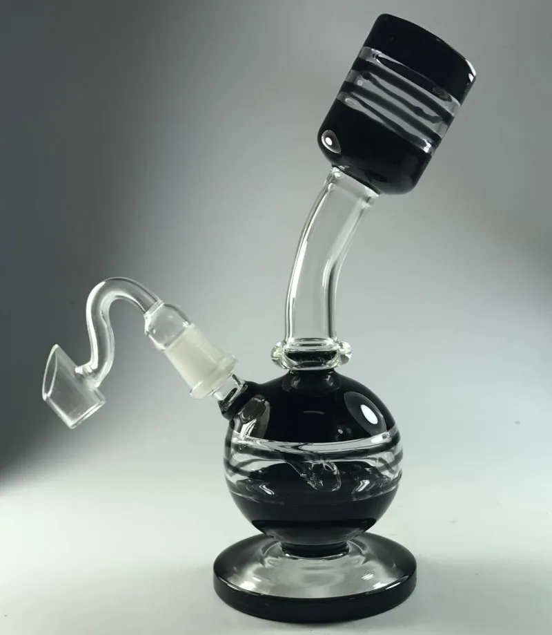 2020 Base gruesa negra Glas Bongs Tuberías de agua Grace Bubbler Percolador en línea Pipas para fumar Reciclador de mano Plataformas petroleras Bongs de vidrio Cachimbas