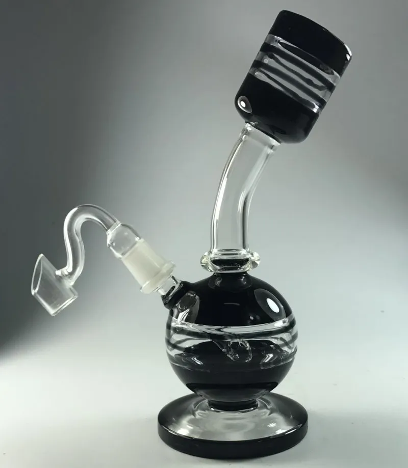 2020 Black Thick Base Glas Bong Pipa ad acqua Grace Bubbler Inline Percolatore Pipa Handheld Recycler Oil Rigs Bong in vetro Narghilè