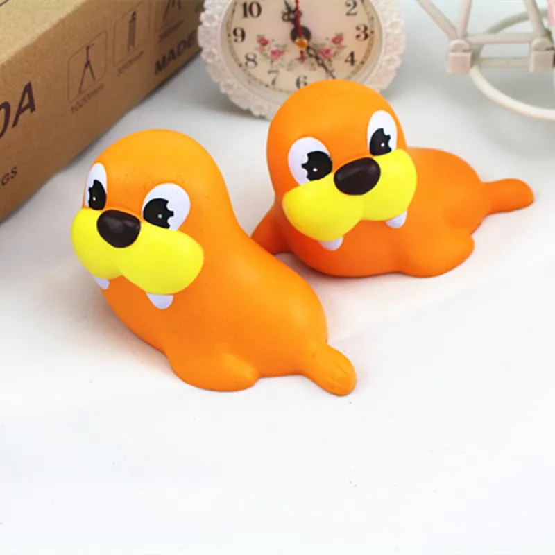 20st/parti New Kawaii 12cm Colossal Jumbo SEAL Lions squishy långsamma stigande telefonband hängande söt doftande bröd barn leksaker gåvor