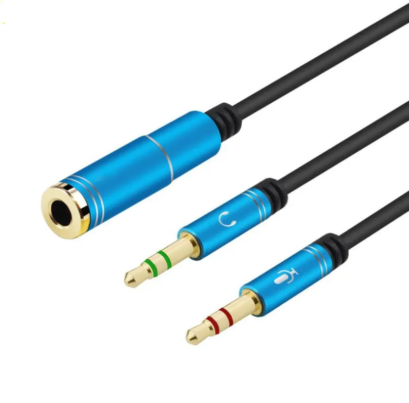 Cavo sdoppiatore cuffie da 3,5 mm Jack maschio da 2 a 1 femmina Adattatore cavo audio cuffie doppio sdoppiatore a Y