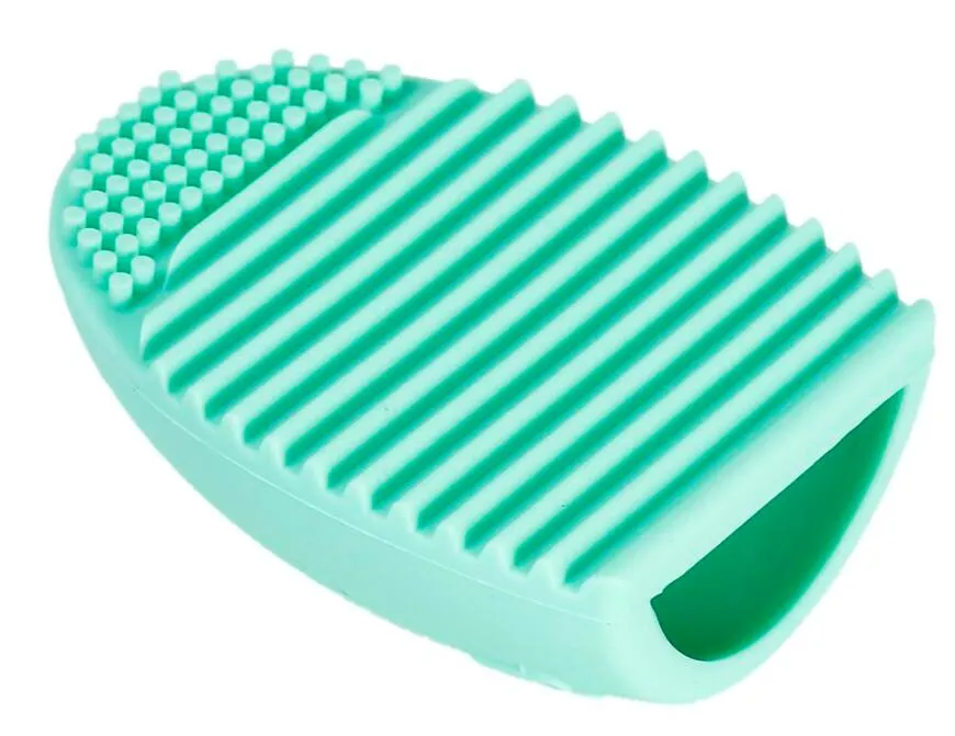 Ny pensel ägg rengöring smink tvätt penselgg silikon handske scrubber kosmetiska grundpulver rena verktyg borsta renare färger