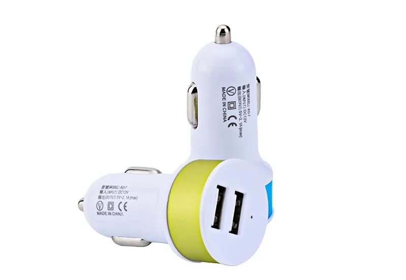 1000 sztuk Dual USB Car Charger 2.1 + 1A Smart Carger Adapter do Android Samsung Telefon Akcesoria do ładowania telefonu