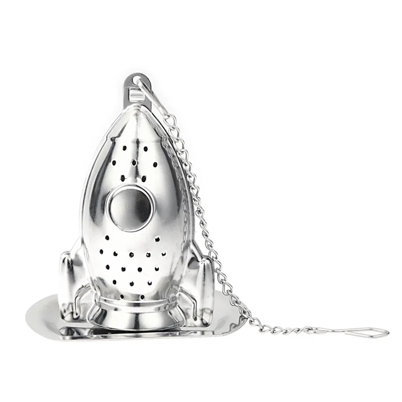 New Stylish Stainless Steel Tea Strainer Creative Rocket Shape Tea Infuser Filter for Loose Leaf Herbal Spice Tea Tools Accessories