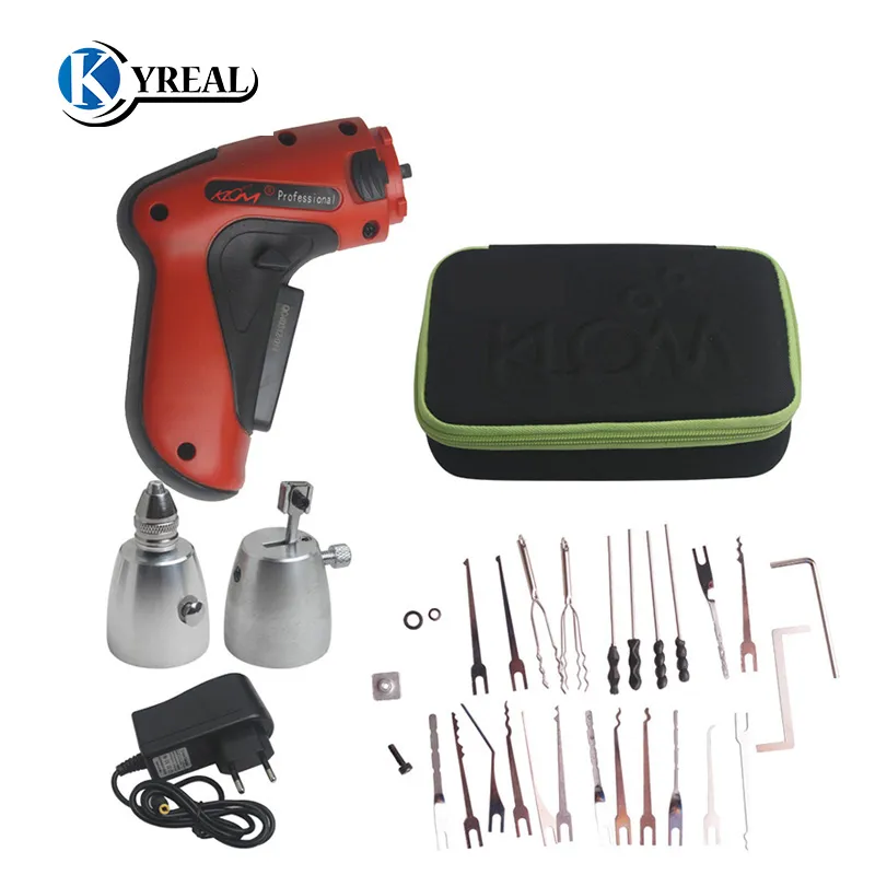 KLOM Cordless Electric Lock Pick Gun Set Professional Auto Locking