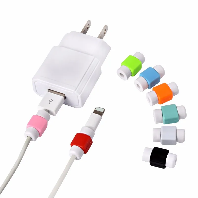 USB-data laddare kabel Saver Silicone iPhone Cable Savior Line Set Laddningskabel Protector Saver för iPhone 7 6 Plus iPhone 7 Plus 