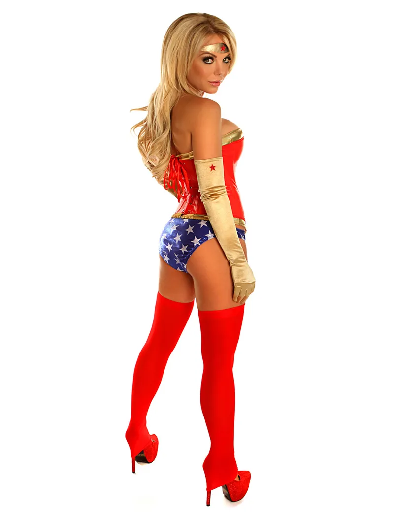 Traje Lenceria Mujer Maravilla TITIVATE, Disfraz De Superhéroe - Main Image