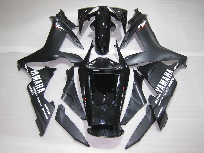 تخصيص طقم أدوات تشكيل الحقن المجانية لـ fairings الأسود من Yamaha YZF R1 2002 2003 ، مجموعة YZF R1 02 03 OT53