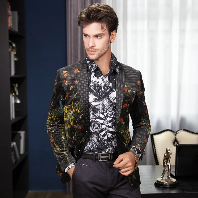 Mens printed cheap suit jackets