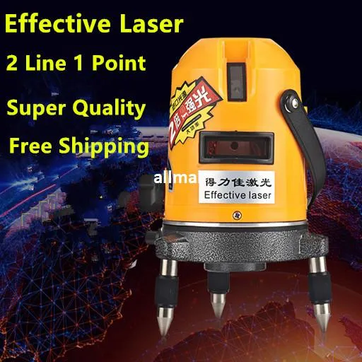 Livraison gratuite Nouveau niveau laser professionnel 2 lignes 360 nivellement de ligne laser croix rotative peut être utilisé avec un récepteur extérieur