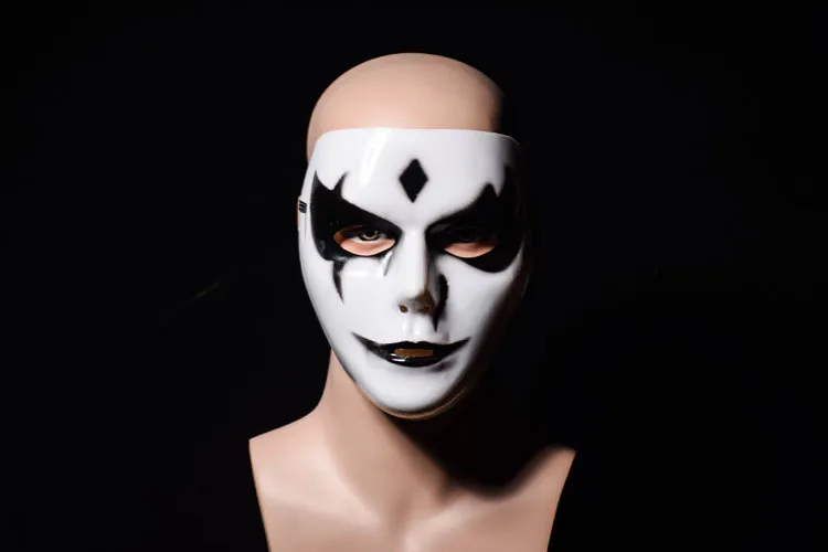 Hip-Hop GHOST DANCE Masque Peint à la main Blanc Popping Face Masque Halloween Party Carnavals Sangle Réglable Masque Pour Homme et Femme