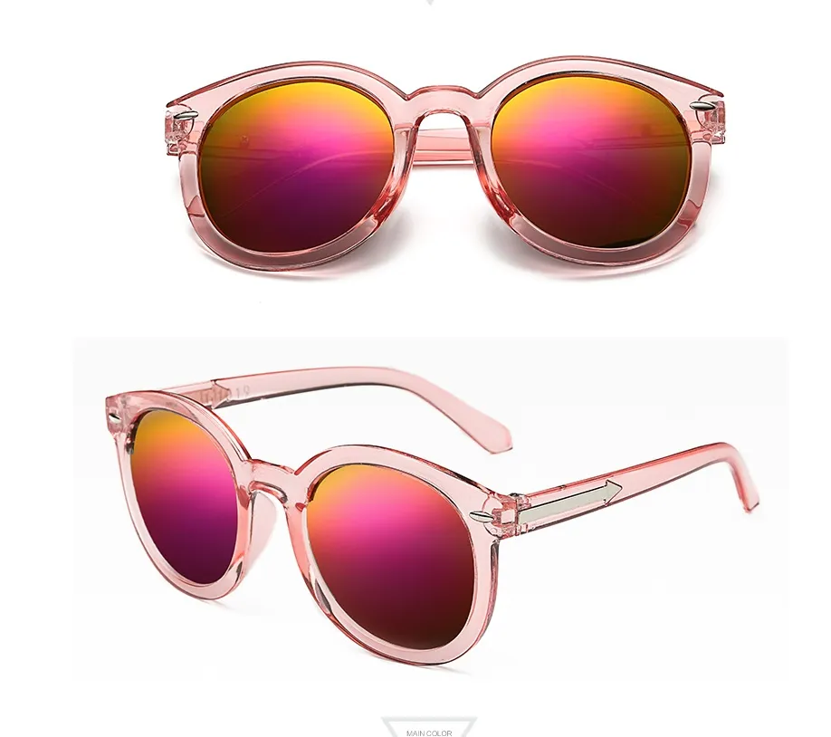 2021 Occhiali da sole da donna di modo trasparente Donne Donne vintage donna occhiali da sole oculos de sol feminino specchio di marca UV400