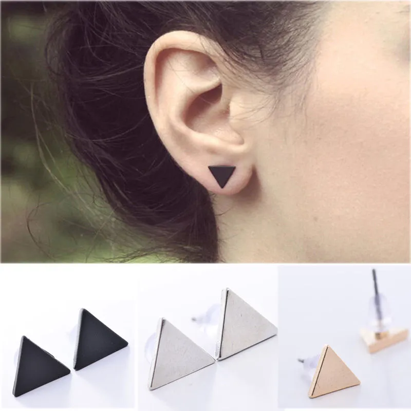 Mode femmes Lady Punk Style Triangle boucle d'oreille Street Style oreille boucles d'oreilles nouveau 3 couleurs