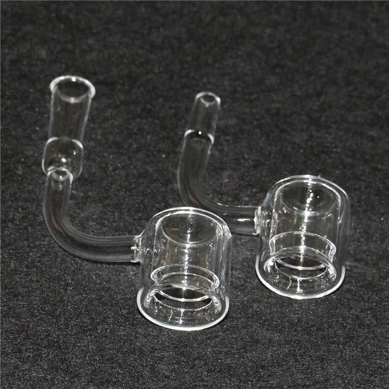 Smoking Thermal design quartz banger nail double bucket Quart nails domeless for enail diy dab oil rigs E cigaretee tobacco bangers