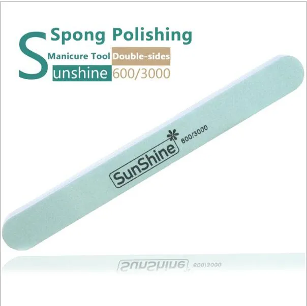 All'ingrosso- 600/3000 Sunshine Nail Polish Sponge Buffer Soft Nail Art File per la lucidatura delle unghie Pedicure Equipment Unit Manicure Set