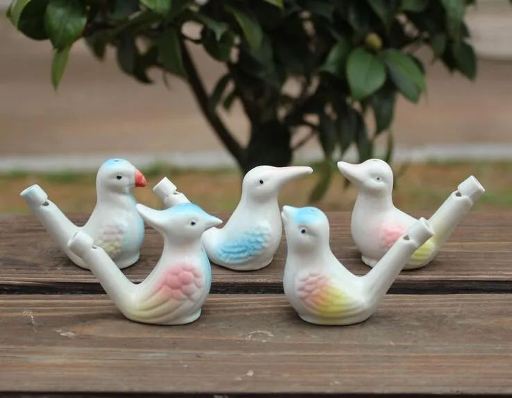 new arrival water bird whistle clay bird ceramic Glazed bird whistle-peacock Birds 