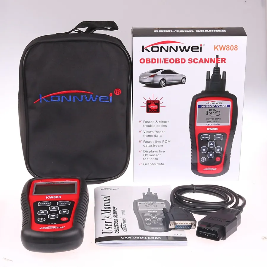 Nouveau KONNWEI OBD2 Scanner KW808 Lecteur De Code De Diagnostic De