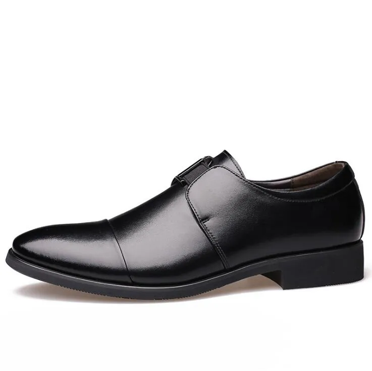 حار بيع النمط البريطاني الرجال أوكسفورد جلد طبيعي ، الانزلاق على رجال الأعمال أحذية أحذية الزفاف ، الرجال اللباس أحذية
