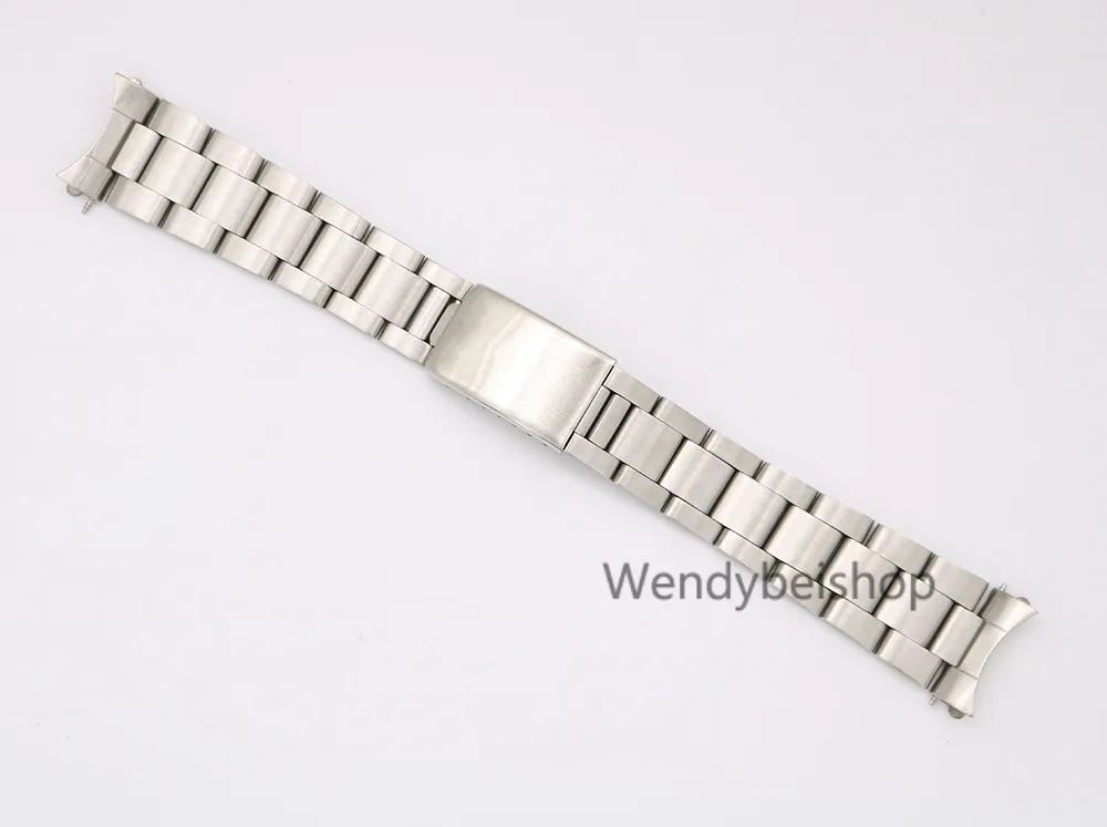 19 20 mm 316l en acier inoxydable à deux tons Gol Silver Watch Band Strap Old Style Bracelet Tool à extrémité courbe creux 5320345