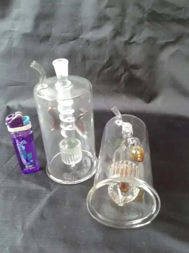 A-012高さBongglass Klein Recycler Oil Rigs Water Pipe Shower Head Perc Bong Glass Pipes Hookahs  -  Magpie