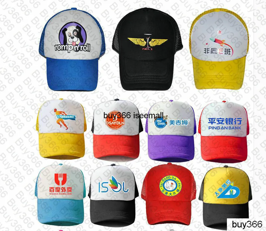 Trucker Caps Advertising Sun Mesh Cap Election Hats Activities Blank Snapback Truck Caps Factory Custom LOGO Men Women Baseball Flat Hat