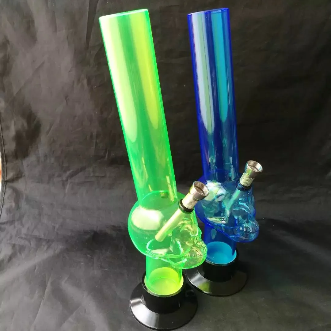 32cm high Mix-Colored Acrylic Bong Hookah Shisha Smoking Metal Pipe Glass Bong Bubblers Tocabbo Water Pipe, Colors Random Delivery