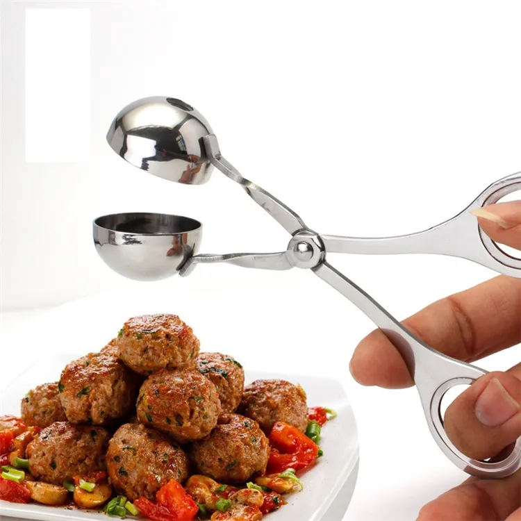 New Practical Convenient Small meatball clip household Stainless Steel DIY meatball maker Kitchen food clip IA641