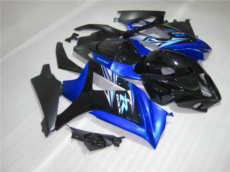 Kit carenatura completa per stampaggio ABS per Suzuki GSXR1000 2007 2008 set carene blu nere GSXR1000 07 08 OT53