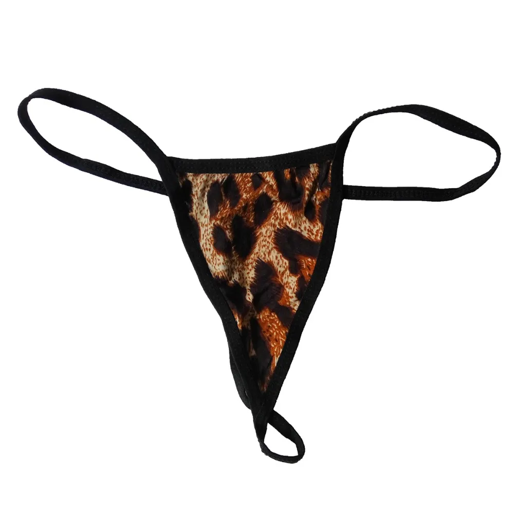 Perizomi Sexy Donna Pacco Da 4 - Tanga Regolabili Con Stampa Leopardata - Foto 3