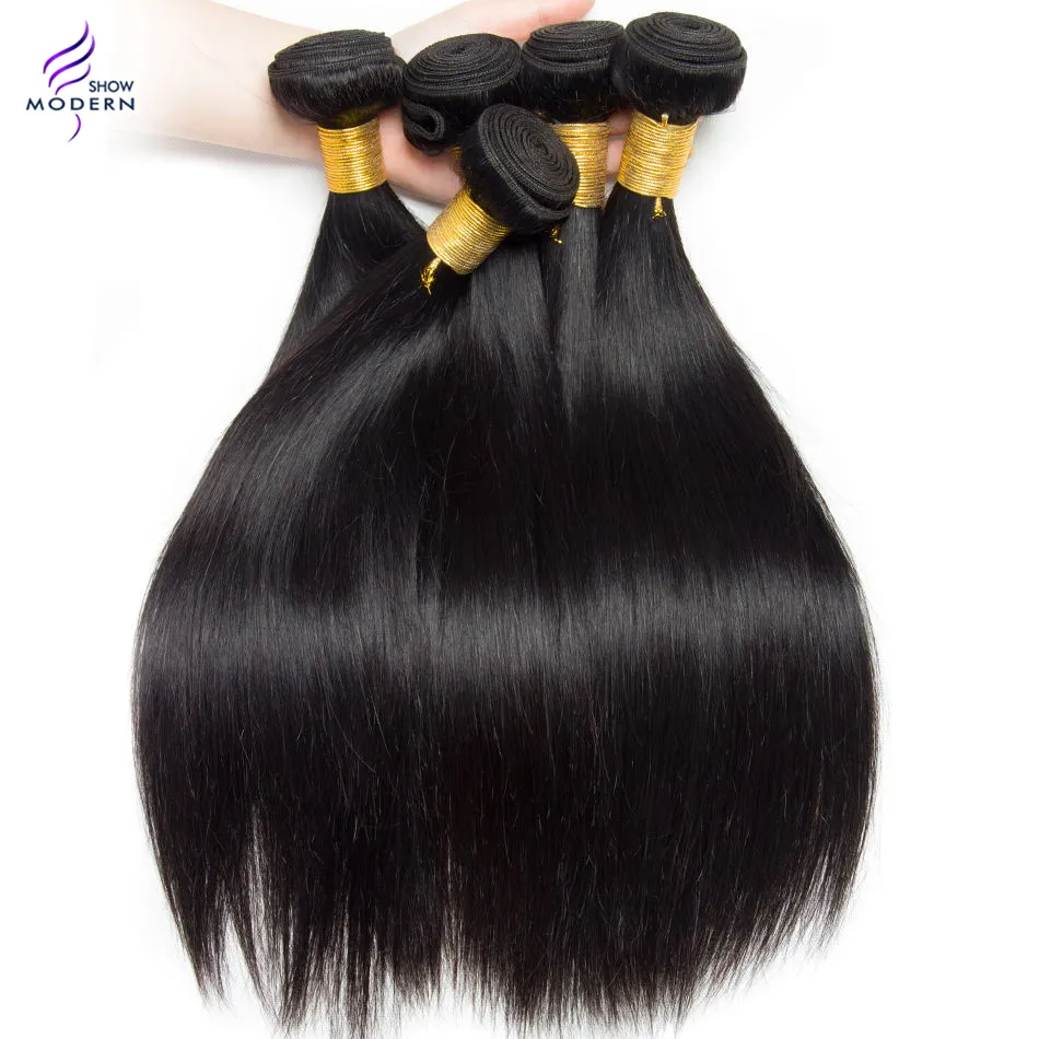 Mink 4 Bundles Brazilian Virgin Hair With Closure Straight Modern Show Human Hair Weave Lace Frontal Closure And Bundle8813722