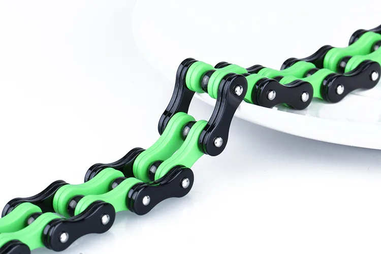 Trendy Black Green Stainless Steel Bike Bracelet For Men Heavy Wide Double Line Biker Motorcycle Link Bracelets & Bangles Gifts