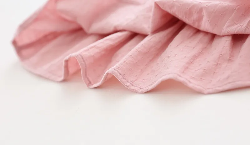 Shopping online Bambino Summer Mini Dress Ruffled Sleeve Solid Color Baby Casual Dresses Moda Bambina Abiti 17060202