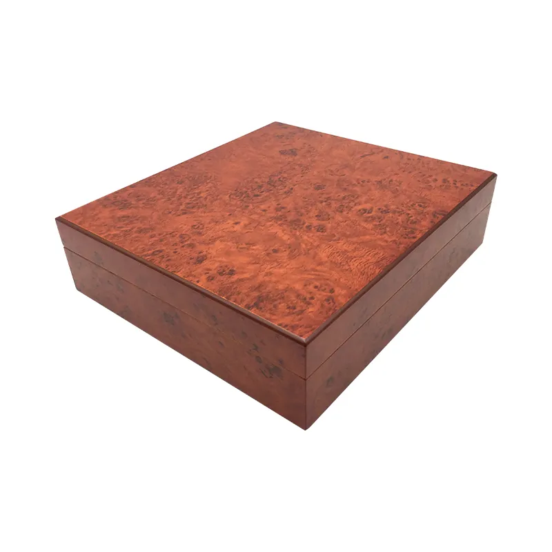 Mais novo quadrado Charuto Humidor Cedar madeira forrada cigarro decoração para fumantes com umidificador de bússola