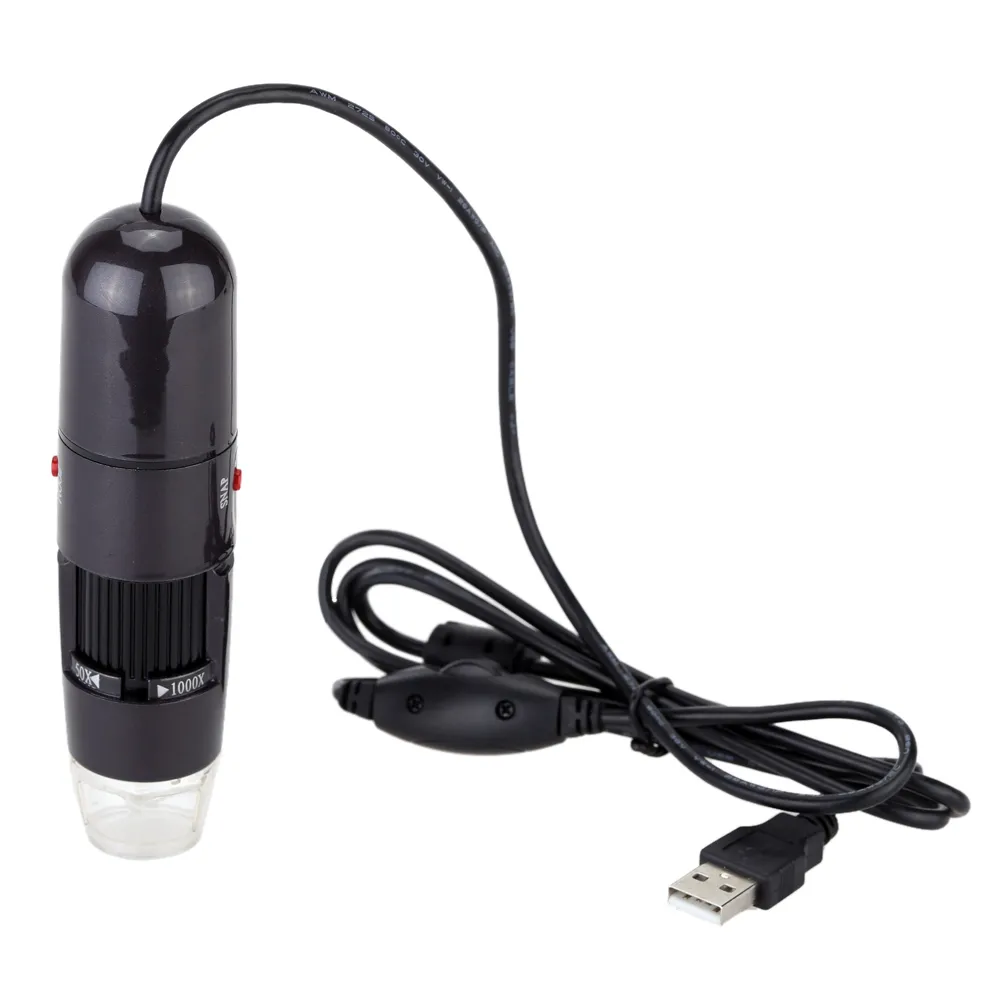 Freeshipping 50-1000X 8LED USB-Digitalmikroskop-Zoom-Endoskop-Lupe mit verstellbarem Ständer Echte 1,3-MP-Videokamera