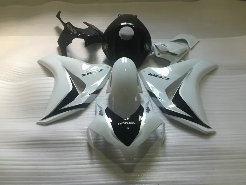 Injection molded 100% fit for HONDA CBR1000RR 2008-2011 black white fairings set CBR1000RR 08 09 10 11 OT12