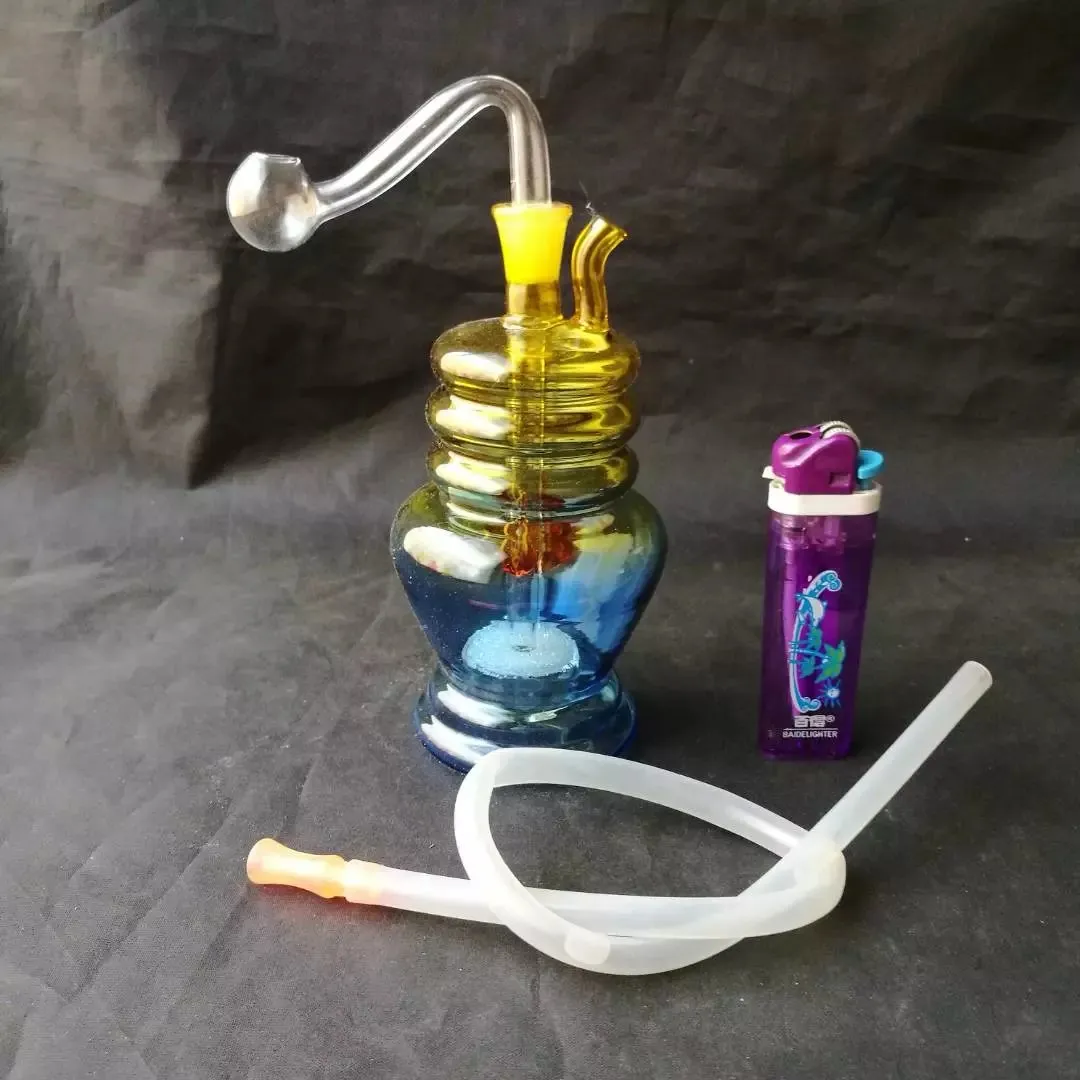 Variedad de accesorios de bongs de narguile degradados, quemador de aceite único Bongs de vidrio Tubos Tubos de agua Tubos de vidrio Plataformas petroleras Fumar con cuentagotas