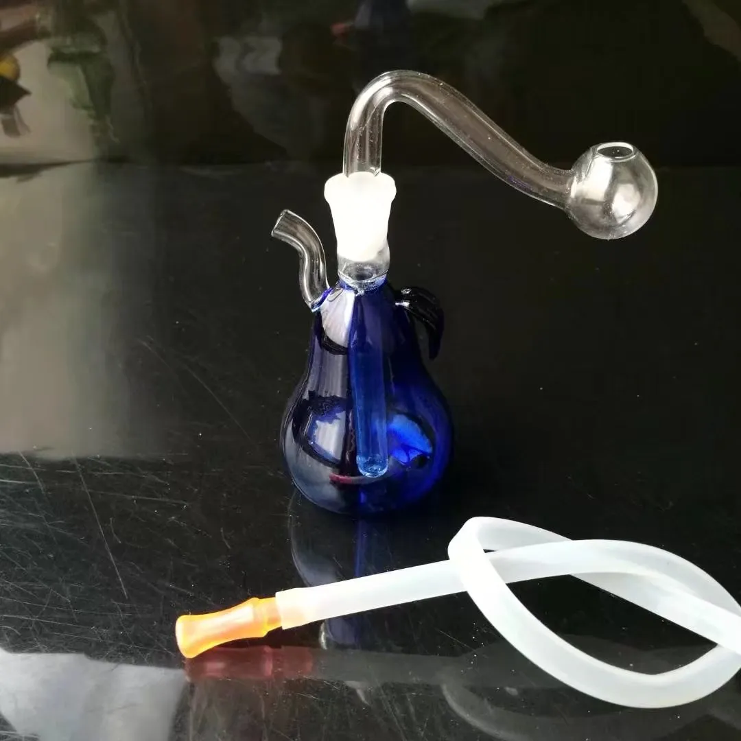 Päronformad vattenpipa glasbongar tillbehör , Glas Rökpipor färgglada mini flerfärgade Hand Pipes Bästa Sked glas Pipe