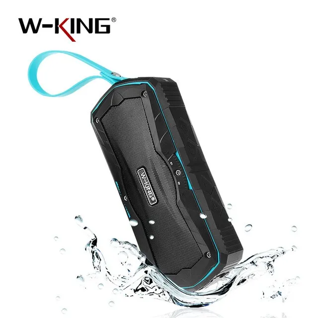 Altoparlante Bluetooth impermeabile esterno W-king S9 all'ingrosso Altoparlante stereo portatile senza fili vivavoce Power Bank 4000mAh carica telefoni cellulari