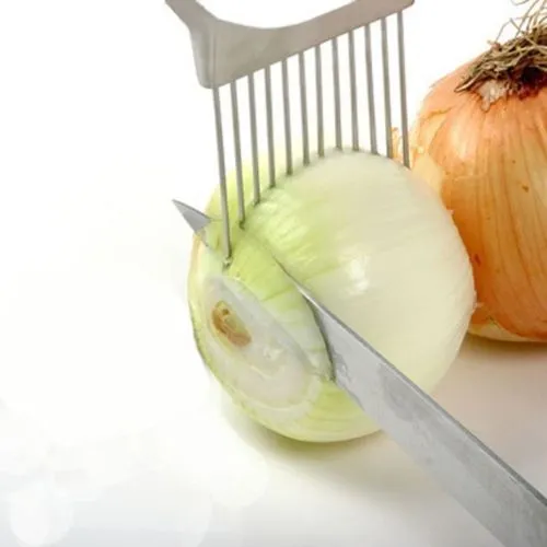 Trancheuse d'oignon en acier inoxydable, porte-légumes et tomates, coupe-ustensiles de cuisine, Gadget