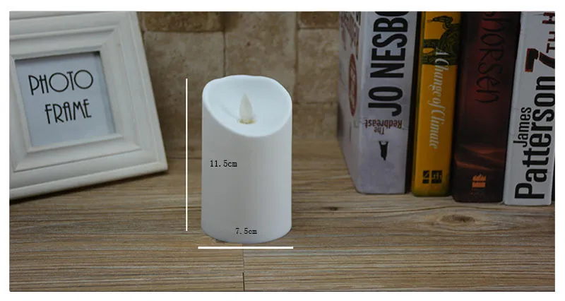 3" * 4.5" Ivory Wax Flameless Moving Wick LED Candle For Wedding Bars Party Home decoration