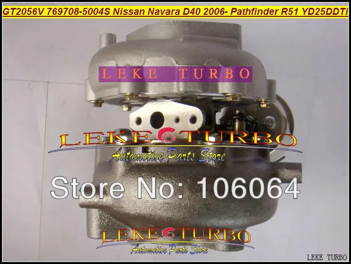 GT2056V 769708-5004S 14411-EC00B NISSAN Navara D40 2006- Pathfinder R51 YD25 YD25DDTi 2.5L 171HP turbocharger (4)