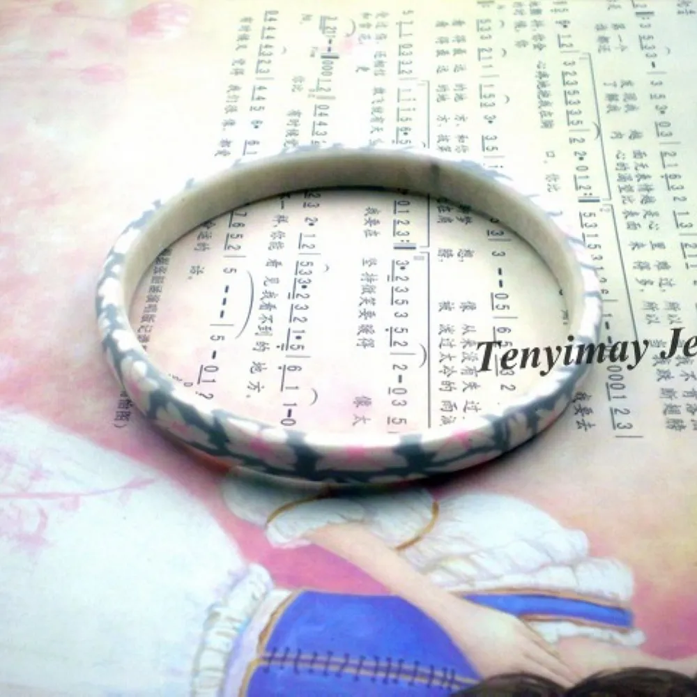 Mixed Color Bohemian Style Printed Polymer Clay Bangle For School Girls 8mm Width Whole lot2920