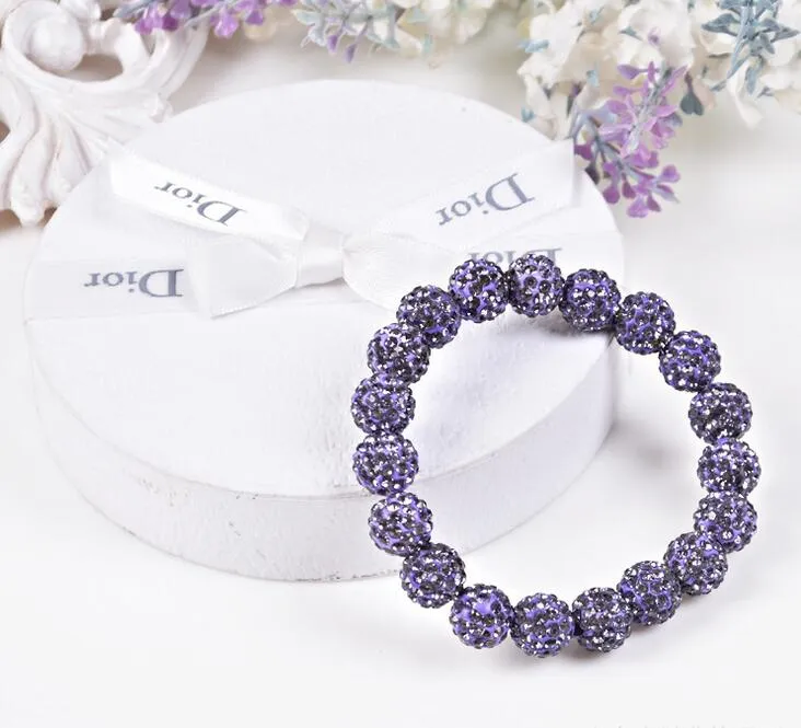 Good A++ Fashion 20 crystal diamond ball bracelet beads diy handmade jewelry FB292 a Charm Bracelets